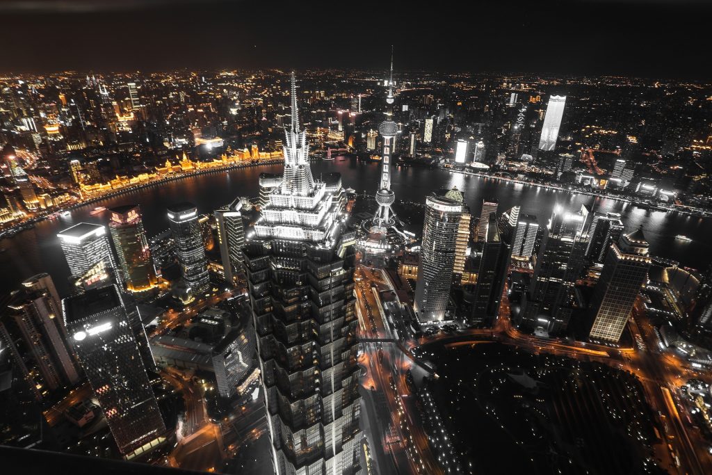 Shanghai skyline at night